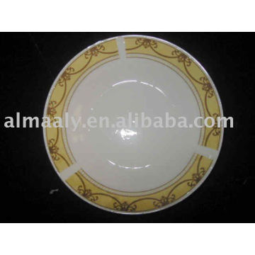 Placa de sopa de porcelana placa de cerámica profunda